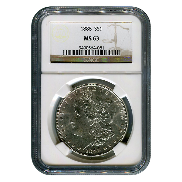 Certified Morgan Silver Dollar 1888 MS63 NGC | Golden Eagle Coins