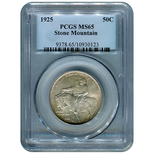 Certified Commemorative Half Dollar Stone Mountain 1925 MS65 PCGS ...